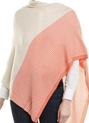 Forte Textured Stripe Cashmere Poncho