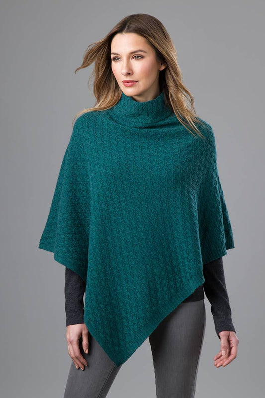 Cable T-Neck Poncho