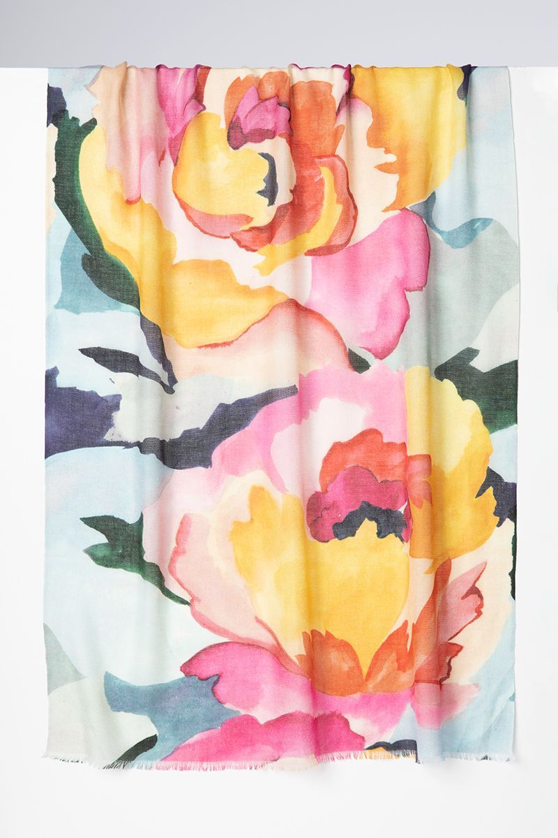 Bold Blossoms Print Scarf