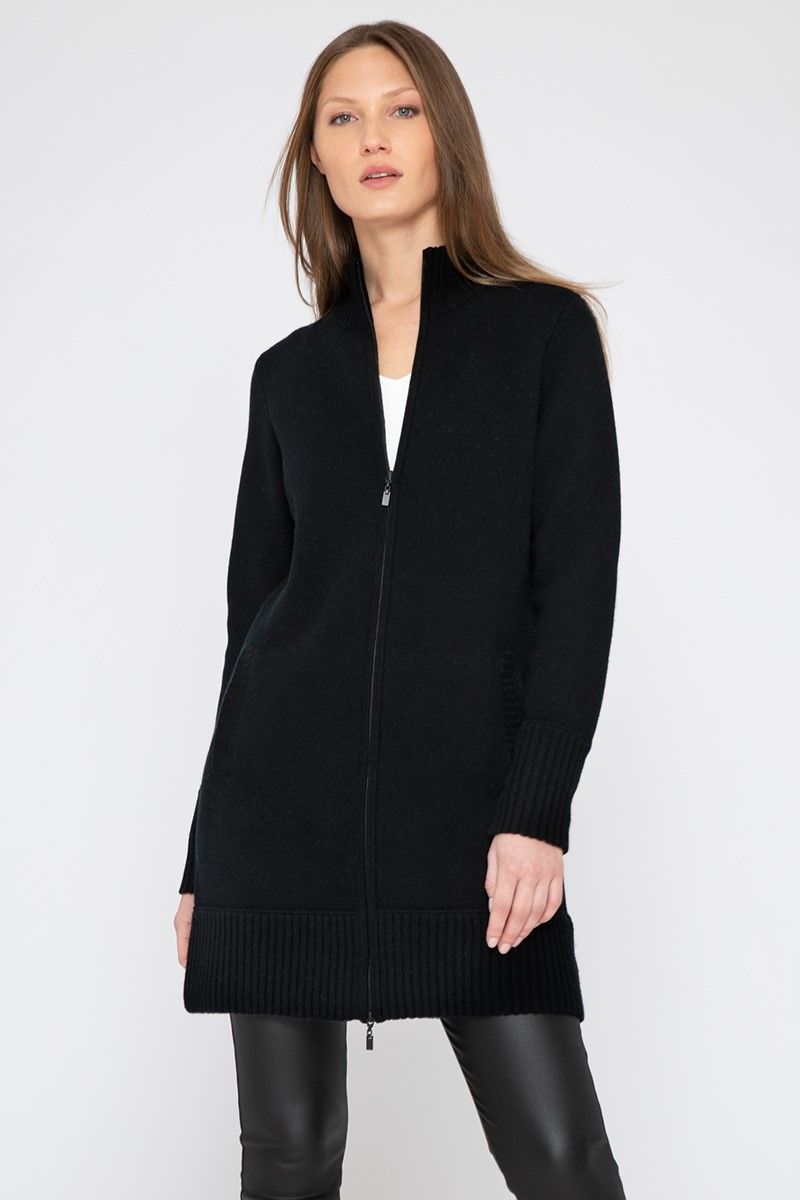 Modern Zip Mock Cardigan