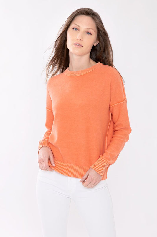Stonewash Exposed Seam Pullover