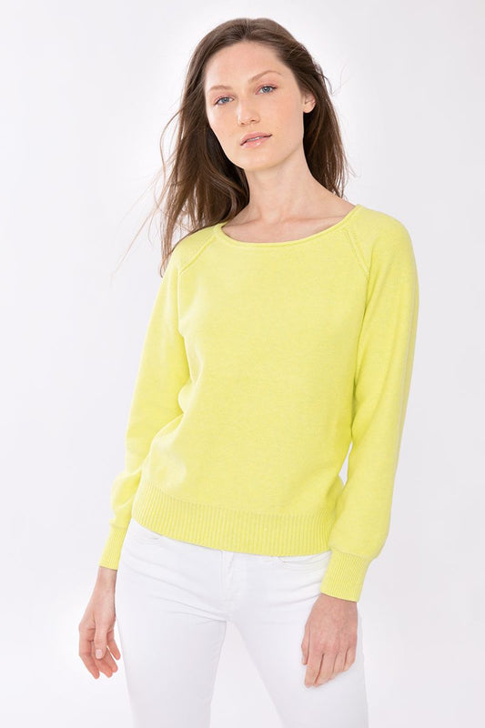 Gathered Sleeve Raglan Pullover