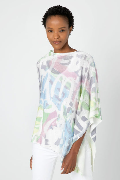 Graffiti Print Poncho