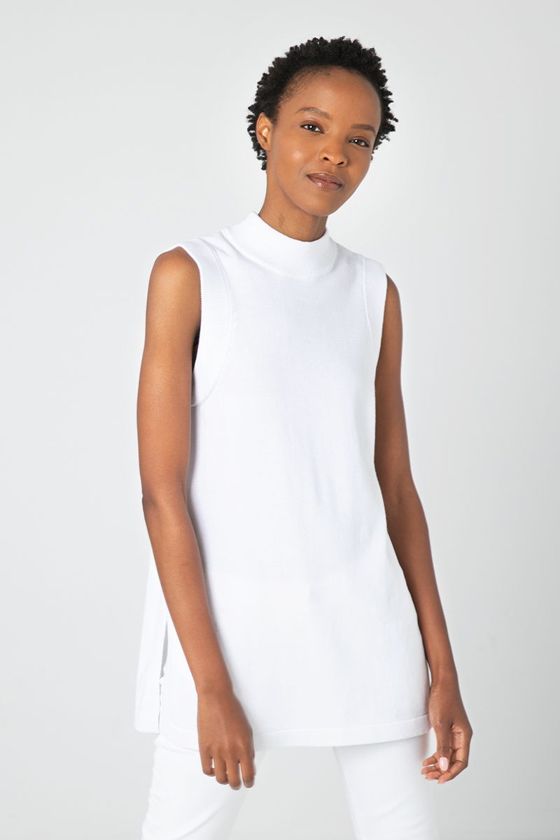 Sleeveless Mock Tunic