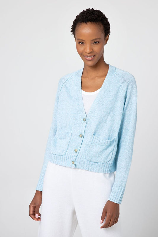 Button Crop Cardigan