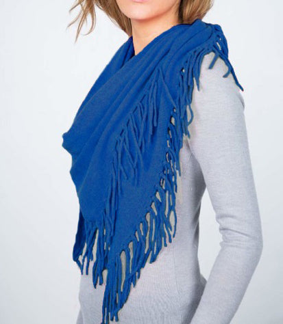 Forte Fringe Triangle Cashmere Scarf