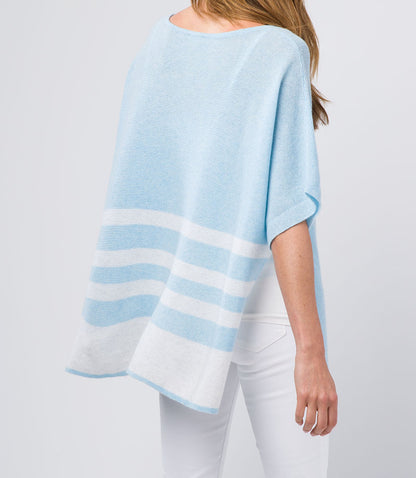 Forte Cashmere Contrast Pocket Poncho