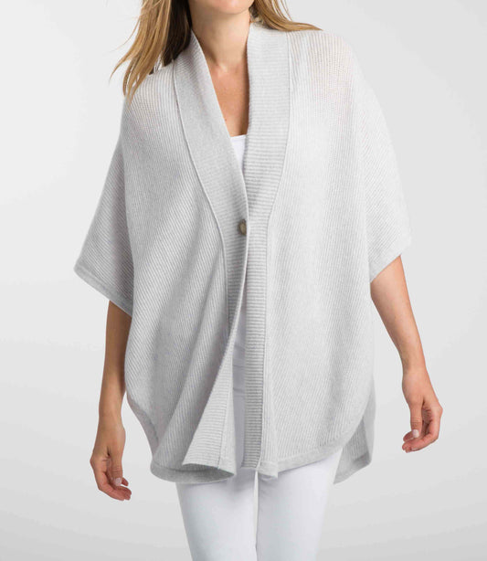 Forte Ribbed Button Cashmere Ruana