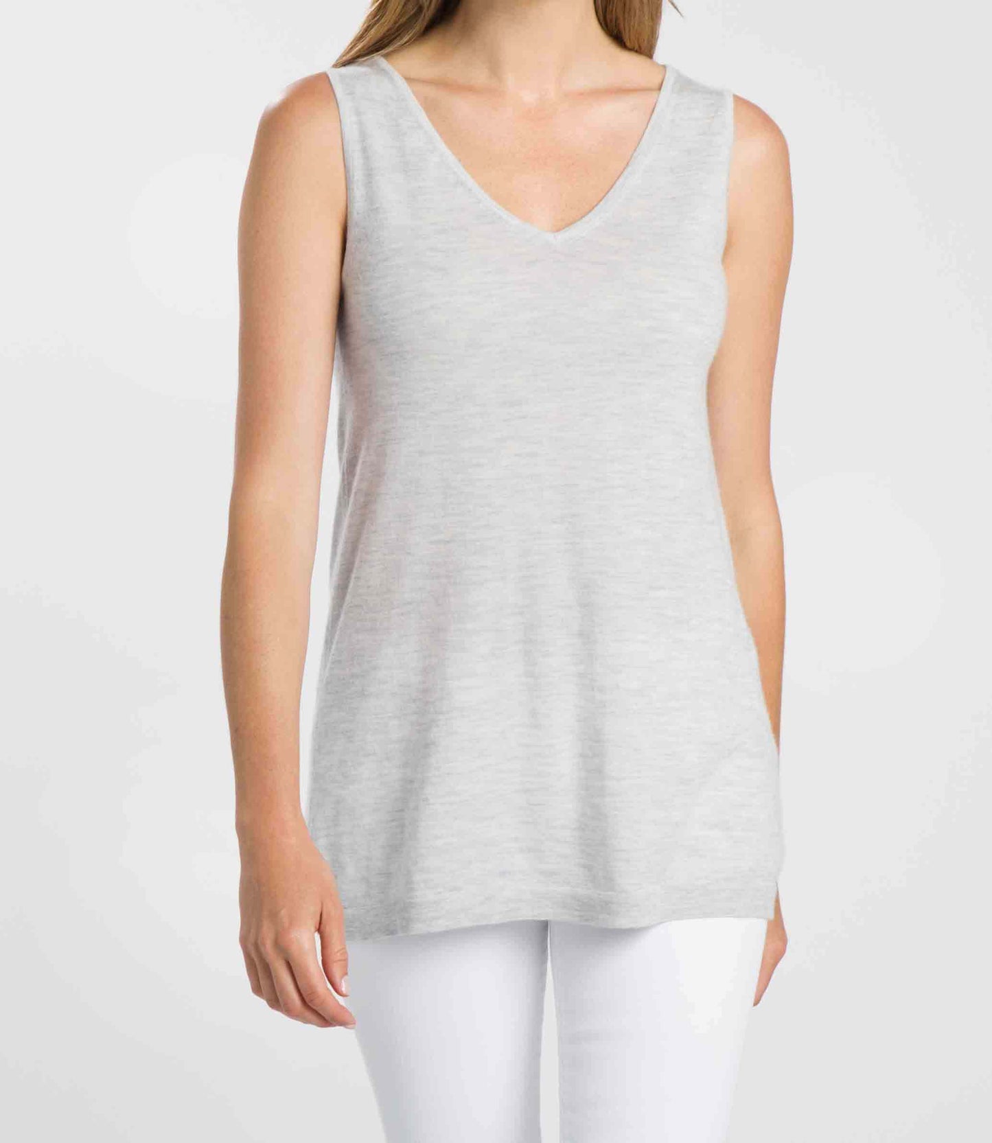 Forte Fine Gauge Back To Front Cashmere Tank