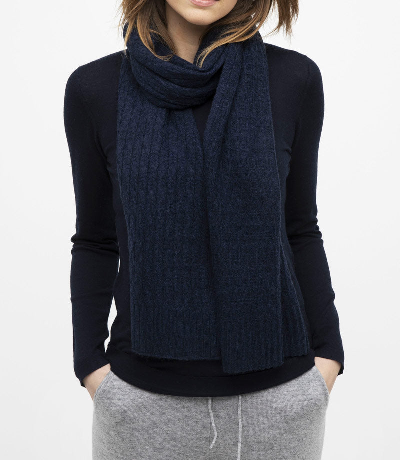 Forte Cable Cashmere Knitted Scarf