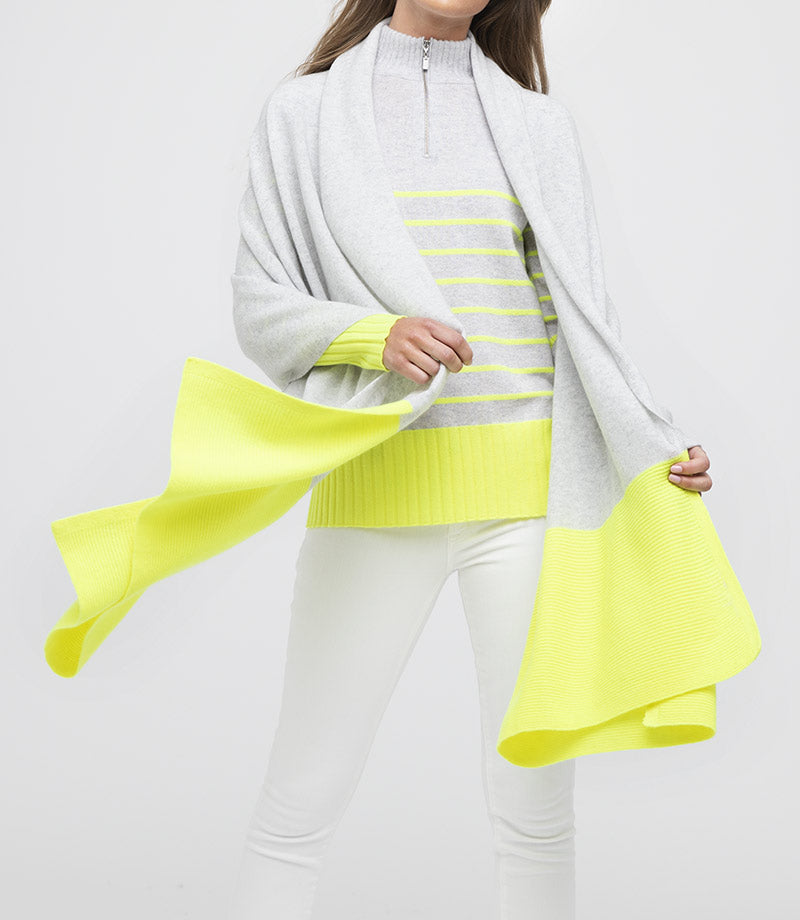 Forte Colorblock Travel Cashmere Wrap